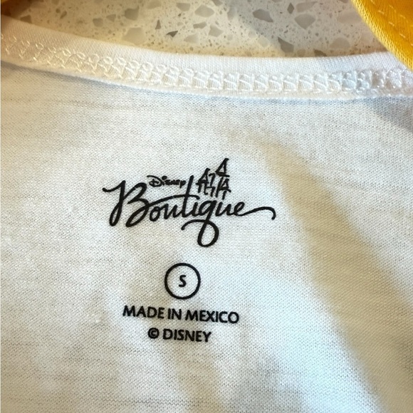 Disney Boutique Belle Beauty and The Beast Rhinestone Open Bow Back TShirt Small - Picture 6 of 9